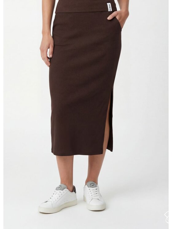 PITBULL PITBULL Spódnica midi LAYLA Srebrny ciemny Slim Fit