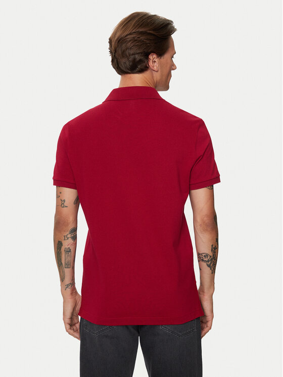 Lacoste Lacoste Polo PH4012 Bordowy Slim Fit