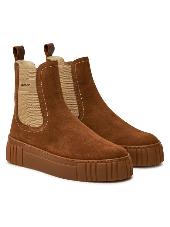 Gant Gant Kotníková obuv s elastickým prvkem 29553786 Hnědá