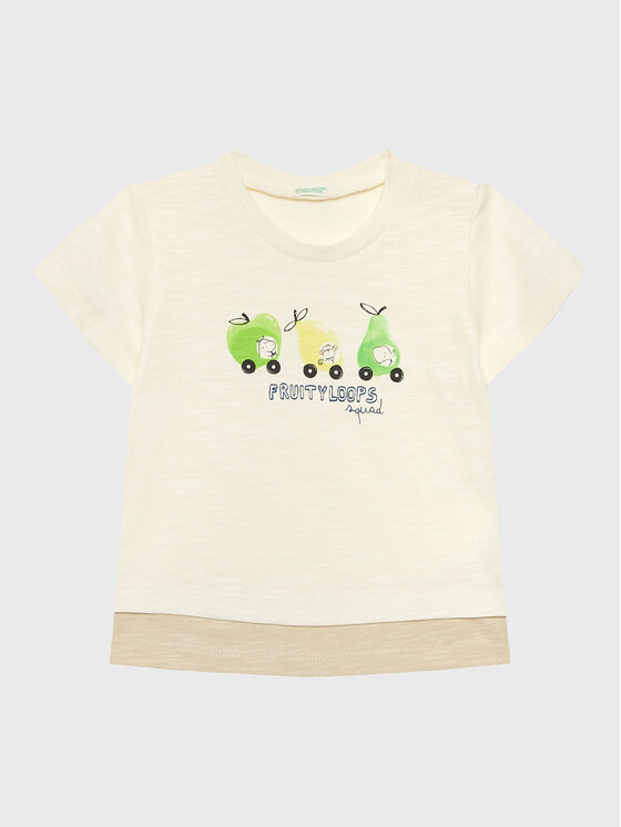 United Colors Of Benetton United Colors Of Benetton T-krekls 3F93A102K Écru Relaxed Fit