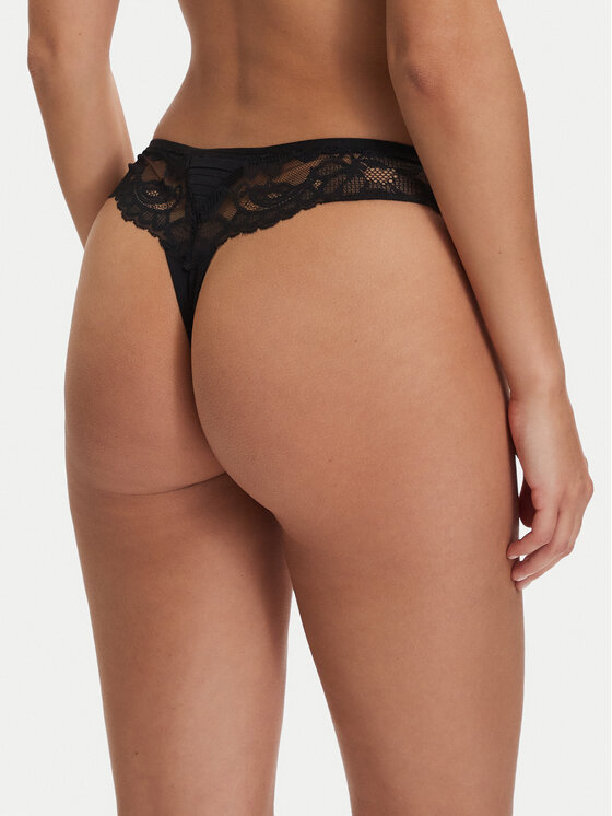 BOSS BOSS Stringtanga Blossom 50556195 Schwarz