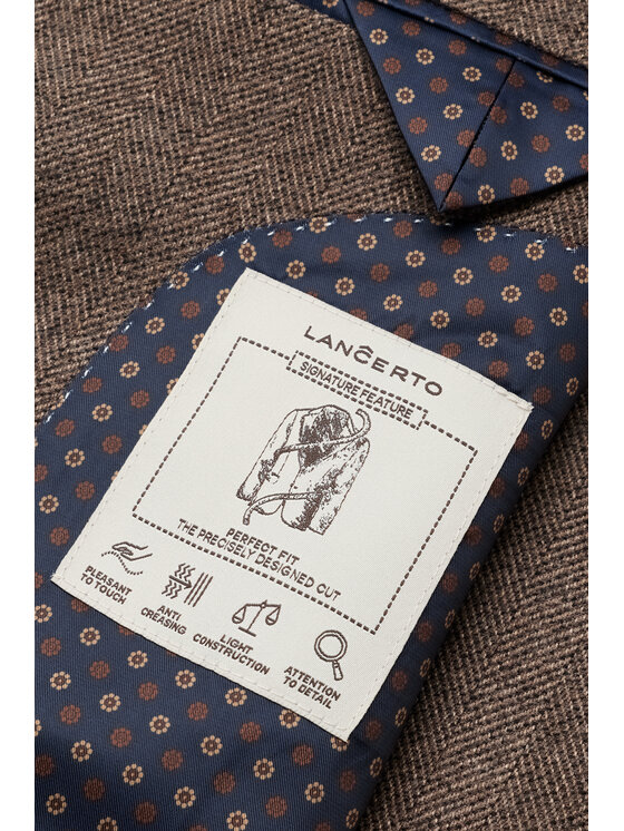 Lancerto Lancerto Marynarka Poitiers MA073226000027 Brązowy Regular Fit