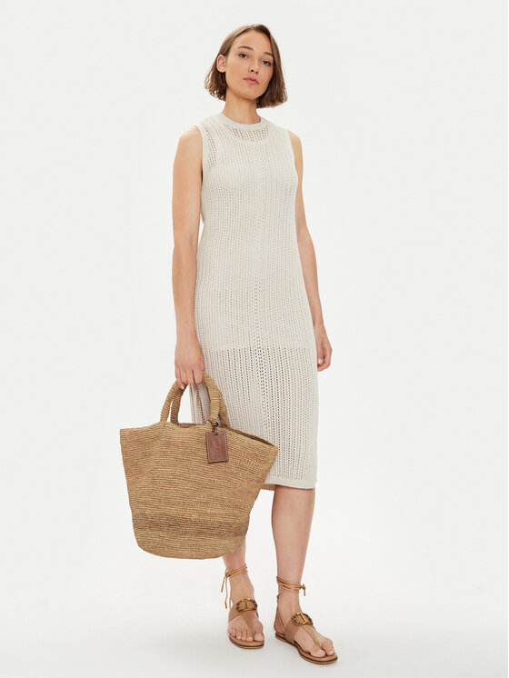 Manebi Manebi Handtasche Natural Raffia Summer Bag V 2.2 AD Braun