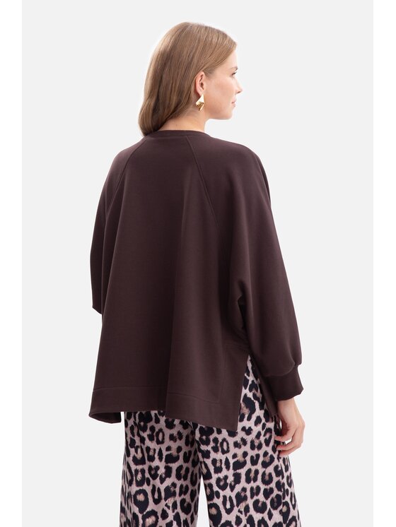 BeWear BeWear Bluza b306 Brązowy Baggy Fit