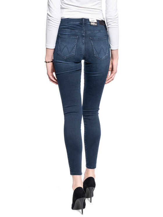 Wrangler Wrangler Jeansy SKINNY Niebieski Skinny Fit