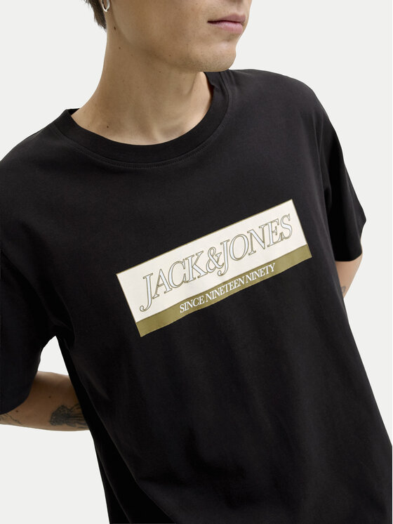 Jack & Jones Jack & Jones Póló Rinwood 12283628 Fekete Regular Fit