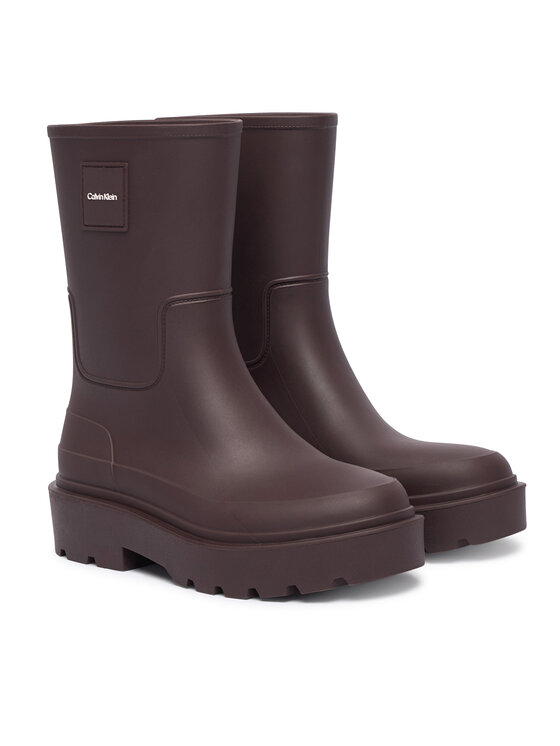 Calvin Klein Calvin Klein Гумени ботуши Rainboot Rubber HW0HW03179 Тъмнокафяв