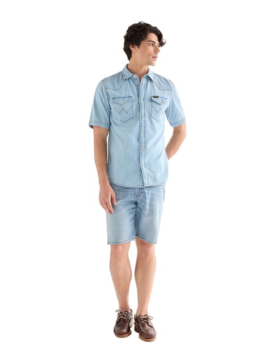 Wrangler Wrangler Szorty jeansowe Texas Short Niebieski Regular Fit