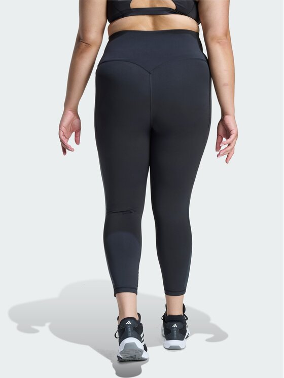 adidas adidas Legginsy Optime Workout 3-Stripes 7/8 Czarny Fitted Fit