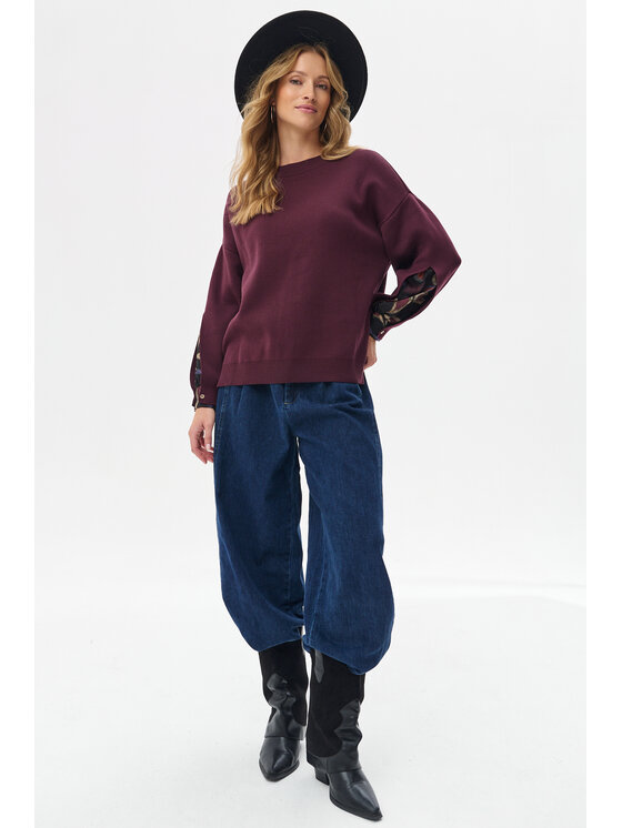 blue shadow blue shadow Sweter Celeste 2 Fioletowy Regular Fit