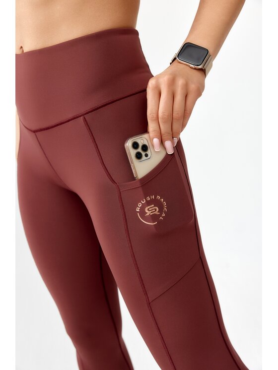 ROUGH RADICAL ROUGH RADICAL Legginsy HAMPTONS LONG Bordowy Slim Fit