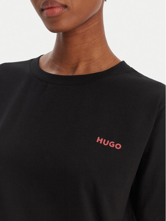 HUGO HUGO Póló 50555634 Fekete Relaxed Fit