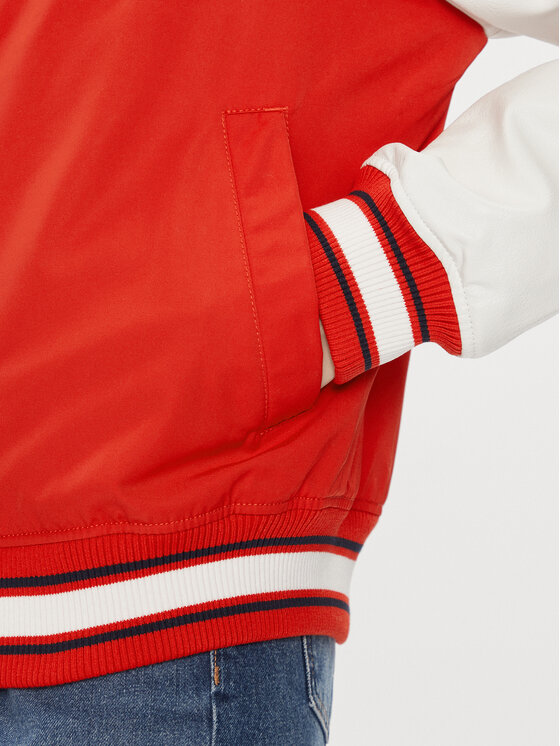 Tommy Jeans Tommy Jeans Bunda bomber Letterman DW0DW17233 Červená Relaxed Fit