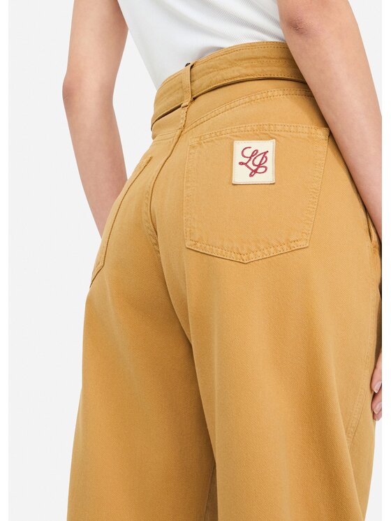 Liu Jo Liu Jo Spodnie materiałowe MF5298T115A80939 Żółty Regular Fit