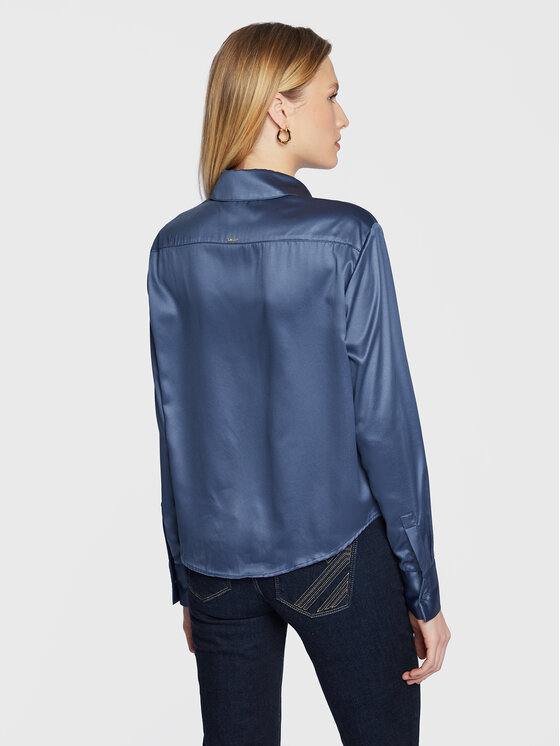 Camicia Donna W3RH04 WF520 Blu scuro Regular Fit