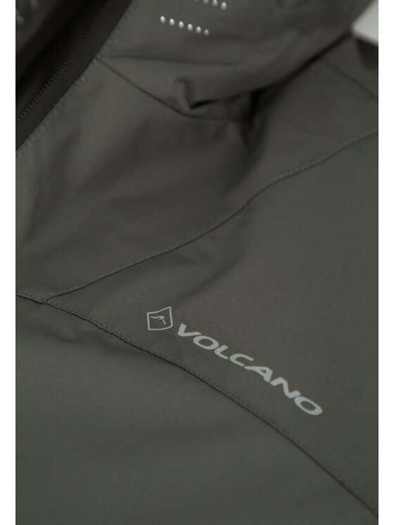 Volcano Volcano Kurtka przeciwdeszczowa J-TOUR Zielony Regular Fit