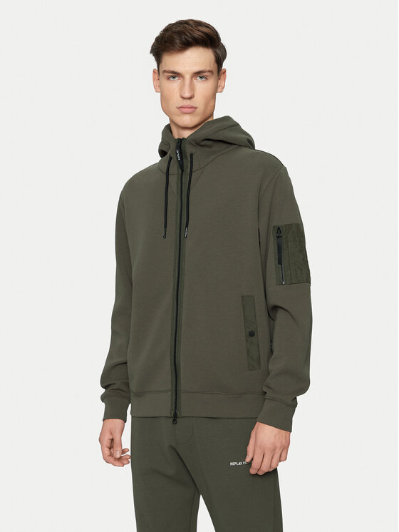 REPLAY REPLAY Світшот M6964 .000.23655 Темно-зелений Regular Fit