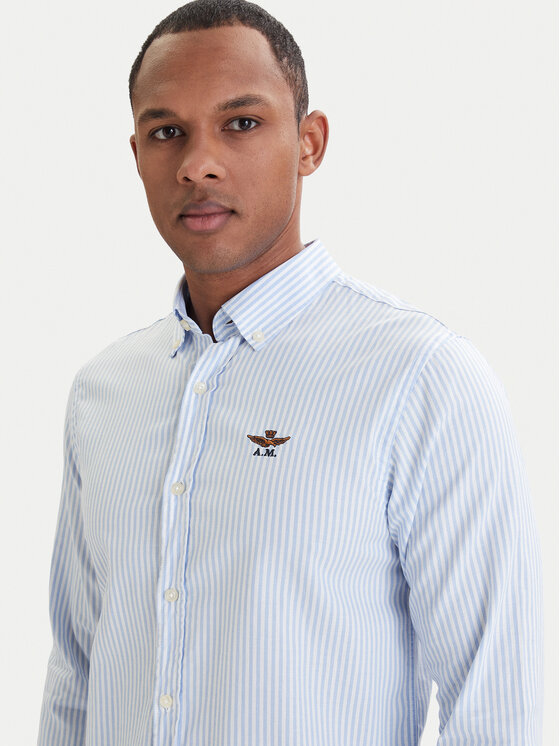 Aeronautica Militare Aeronautica Militare Košile 261CA1320UCT03532 Světle modrá Regular Fit
