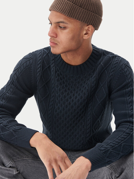 Matinique Matinique Sweter Triton 30207487 Granatowy Regular Fit