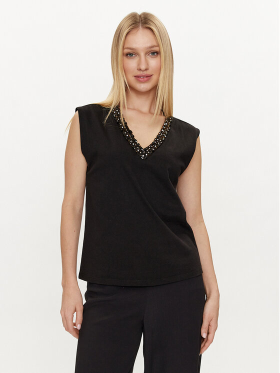 LOLA CASADEMUNT Bluză MS2415028 Negru Relaxed Fit