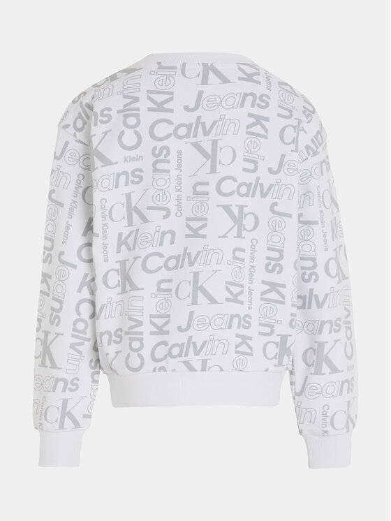 Calvin Klein Jeans Calvin Klein Jeans Džemperis Inst Ck Aop IB0IB02046 Pilka Regular Fit