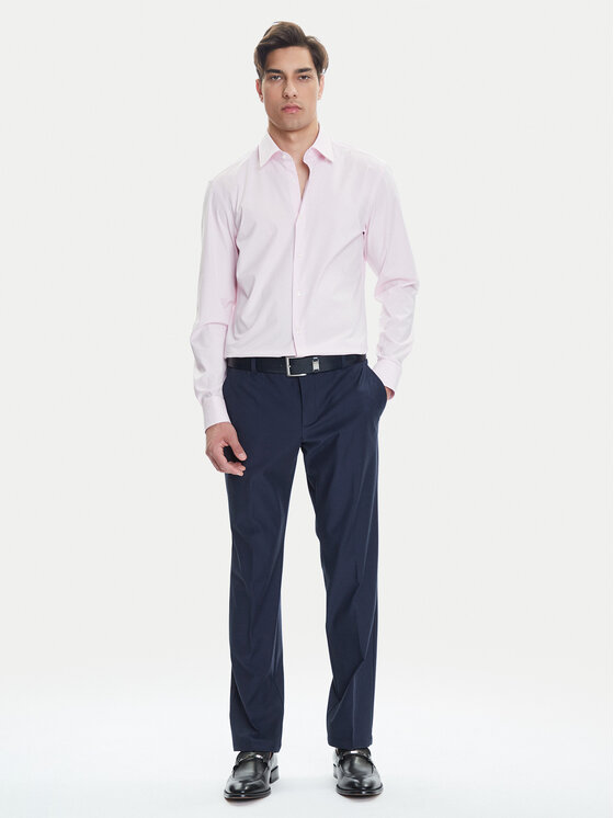 Guess Guess Spodnie materiałowe M4YB01 WG9Z2 Granatowy Slim Fit