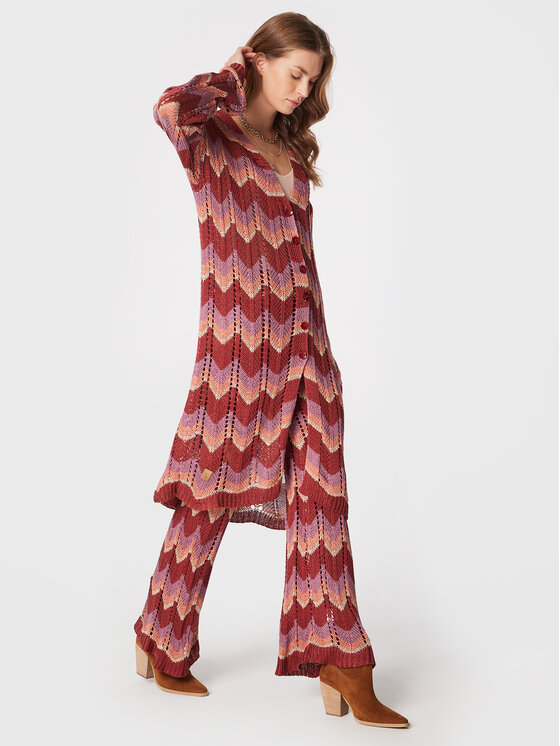 NKN Nekane NKN Nekane Pletene hlače TS.WINA Bordo rdeča Regular Fit