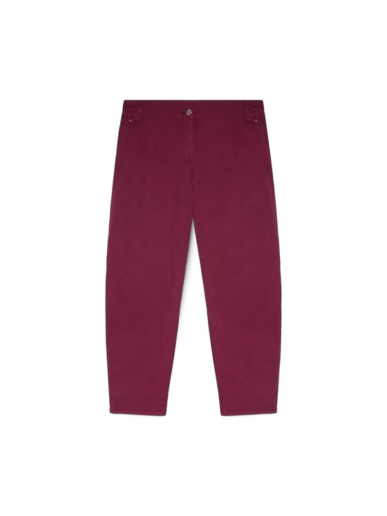 Fiorella Rubino Fiorella Rubino Spodnie materiałowe P706T205201N036 Bordowy Boy Fit
