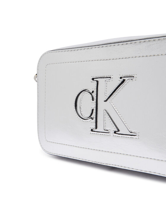 Calvin Klein Calvin Klein Τσάντα Bold Ck Outline Mtl Camera Bag LV04F3896G Ασημί