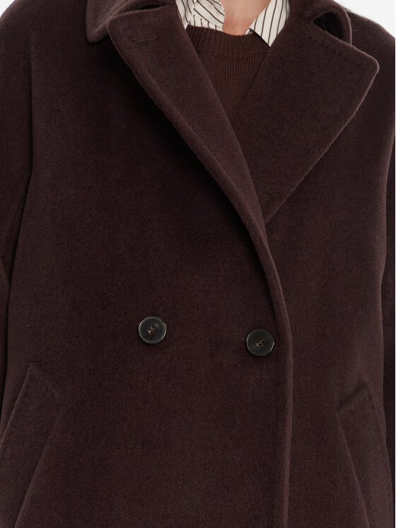 Marella Marella Μάλλινο παλτό English 2523016142 Καφέ Regular Fit