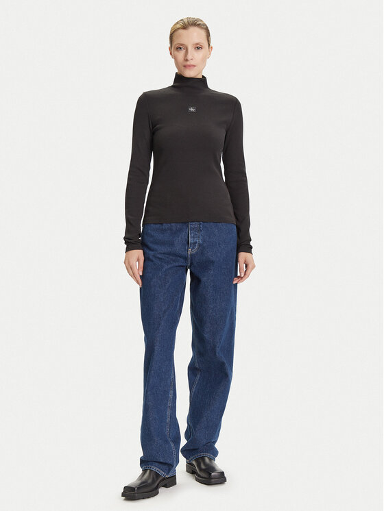 Calvin Klein Jeans Calvin Klein Jeans Rollkragenpullover LV047D203G Schwarz Slim Fit
