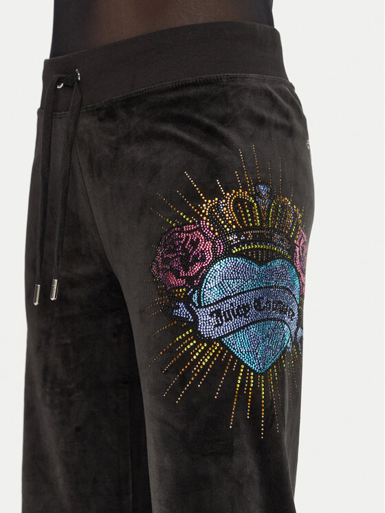 Juicy Couture Juicy Couture Sportinės kelnės Scared Heart JCBBJ224817 Juoda Flared Leg