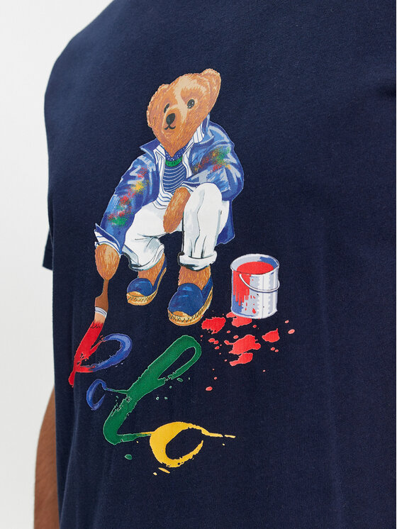 Polo Ralph Lauren Polo Ralph Lauren T-Shirt 710853310025 Granatowy Slim Fit