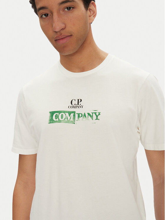 C.P. Company C.P. Company T-Shirt 18CMTS307A005431G Bílá Regular Fit