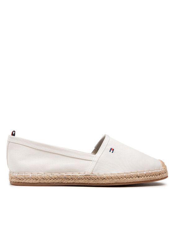 Tommy Hilfiger Tommy Hilfiger Еспадрили Basic Tommy Flat Espadrille FW0FW04827 Бял