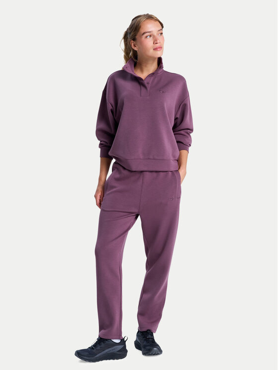 Roxy Roxy Teplákové nohavice Rise & Vibe Sweets ERJNP03660 Bordová Regular Fit
