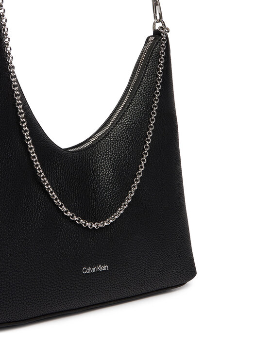 Calvin Klein Calvin Klein Kabelka Emblem Hw Pebble Shoulder Bag LV04F3495G Černá