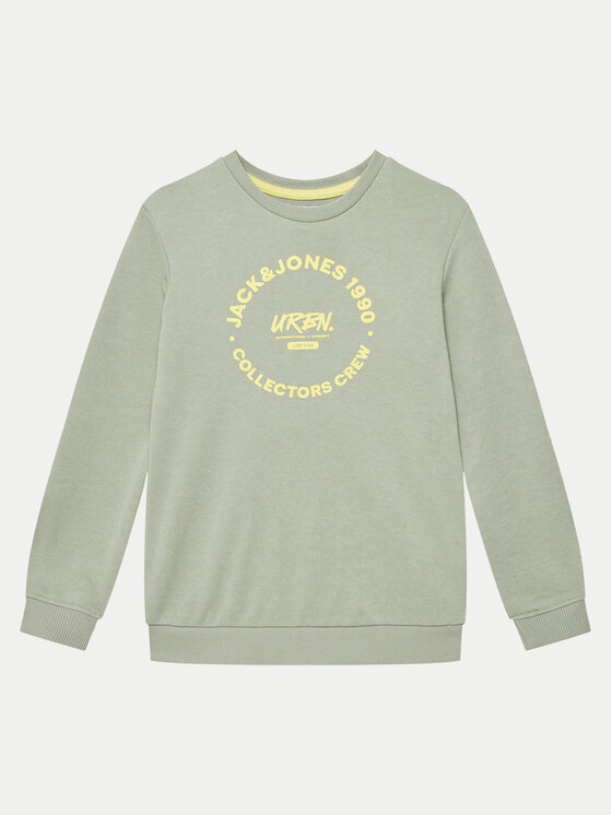 Jack&Jones Junior Mikina 12270178 Zelená Relaxed Fit