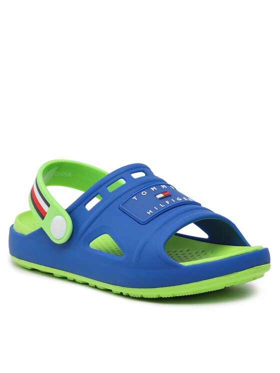 Tommy Hilfiger Tommy Hilfiger Klapki Stripes Comfy Sandal T3X2-32914-0083 S Niebieski