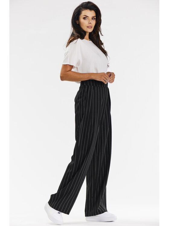 Awama Awama Spodnie damskie A677 Czarny Basic Fit