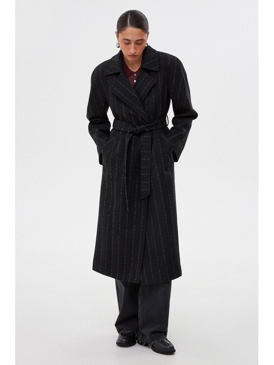 Estro Estro Cappotto ER00115845 Nero Loose Fit