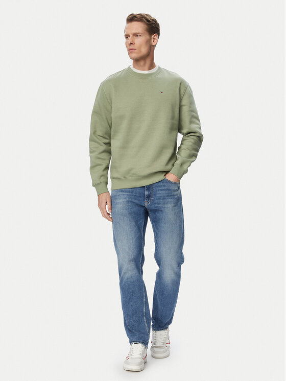 Tommy Jeans Tommy Jeans Pulóver DM0DM20741 Zöld Regular Fit