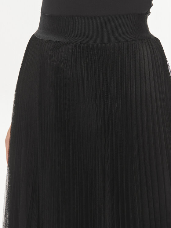 Imperial Imperial Fustă plisată GHK7HQCP Negru Regular Fit