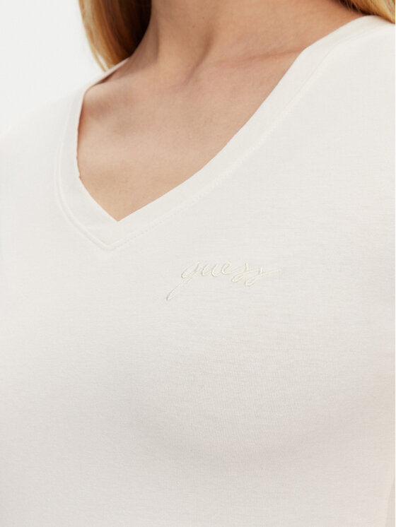 Guess Guess Póló O5GI00 KBBU1 Ekru Boxy Fit