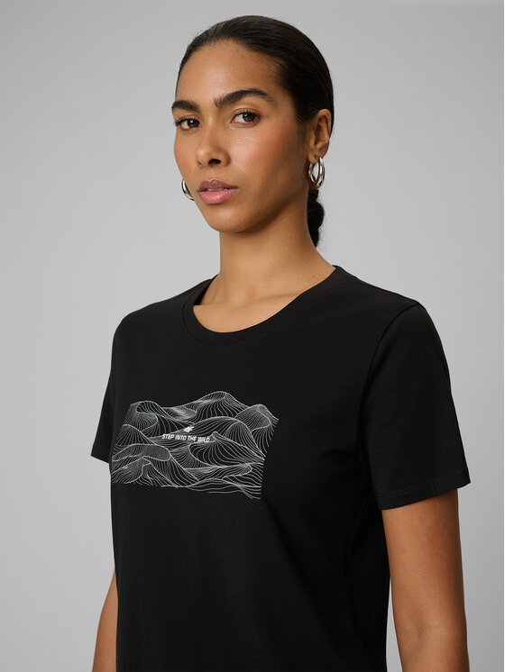 4F 4F T-Shirt TREKKING Czarny Regular Fit