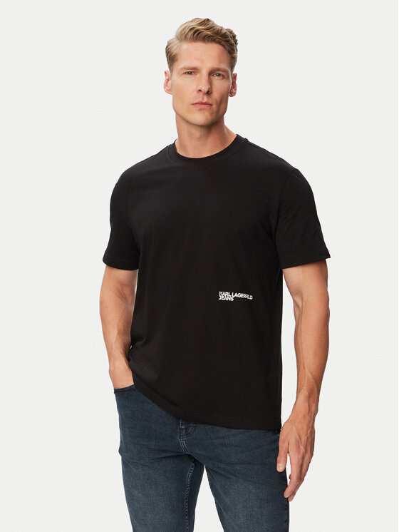 Karl Lagerfeld Jeans Karl Lagerfeld Jeans T-Shirt B3M17005 Czarny Regular Fit