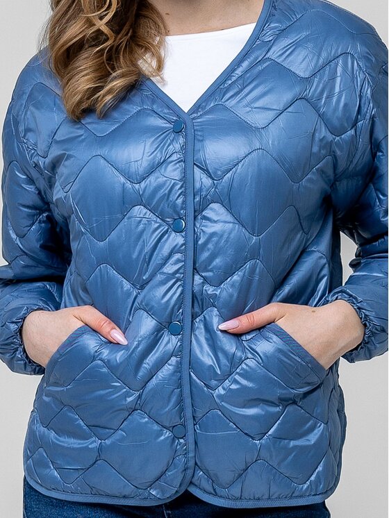 Perso Perso Bunda pro přechodné období BLE260048F Modrá Regular Fit