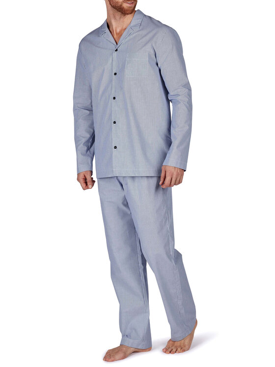 Huber Huber Pyžamo 117600 Modrá Regular Fit