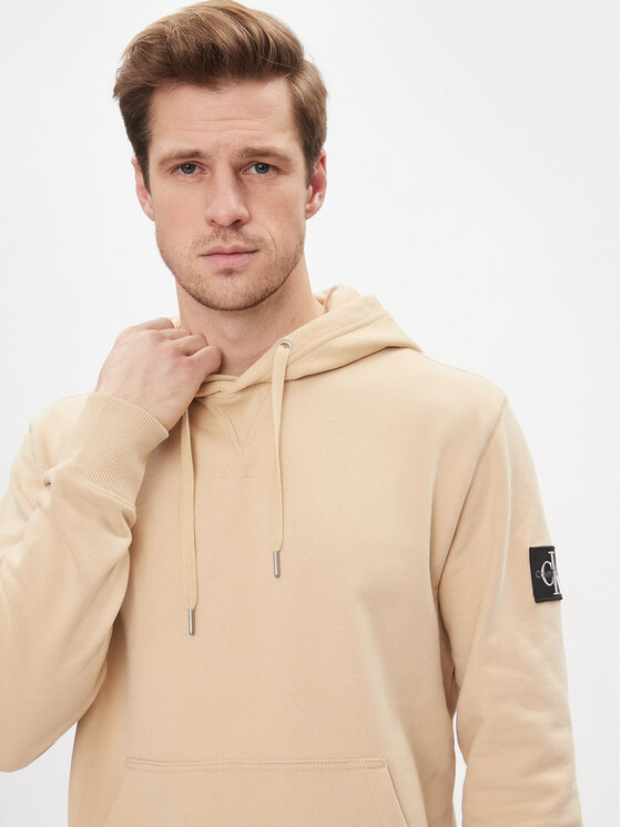 Calvin Klein Jeans Calvin Klein Jeans Majica dugih rukava Badge Hoodie J30J323430 Bež Regular Fit