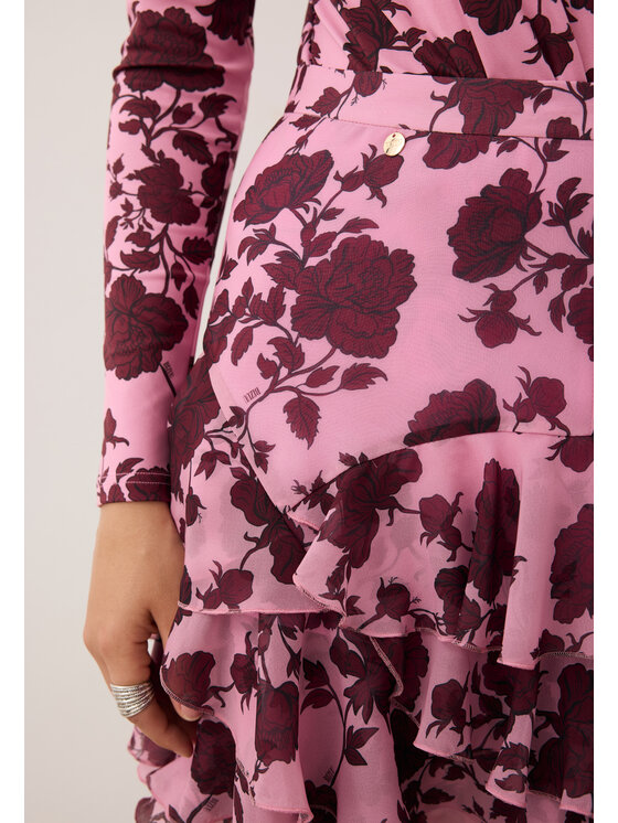 BIZUU BIZUU Spódnica mini CANDICE Różowy Standard Fit
